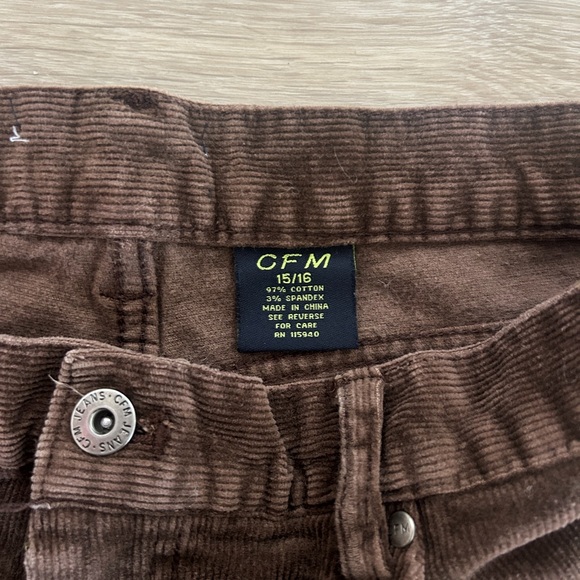 Y2K Low Rise Brown Corduroy Pants – Size 15/16 (fits S/M) - Picture 5 of 7